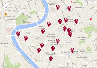 Karte die stationen Bike Sharing von Rom